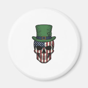 Irish Patriotic Skull Vintage Engraving Shirt Desi Magnet