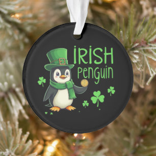 Irish Penguin A Lucky Blend of Fun, Humour, Charm Ornament