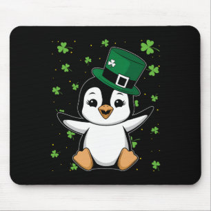 Irish Penguin Leprechaun Animal Cute Bird St Patri Mouse Pad