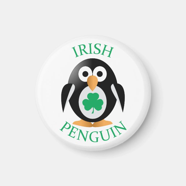Irish penguin magnet (Front)