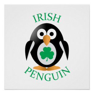 Irish penguin poster