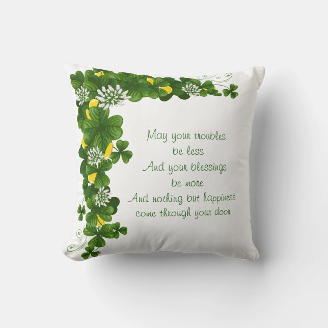 Irish Pillow-May Your Blessings Be More Cushion (Front)