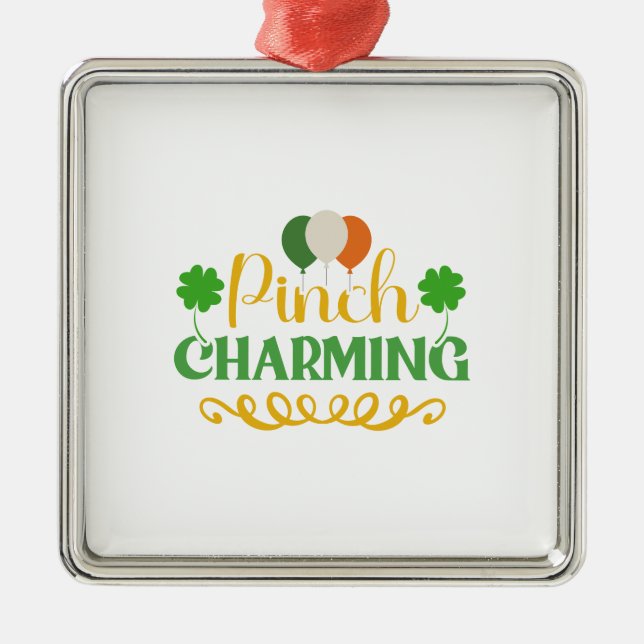 Irish Pinch Charming Metal Tree Decoration (Front)