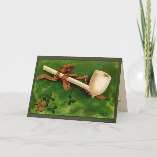 Irish Pipe St. Patrick's Day Greeting Card (Front)