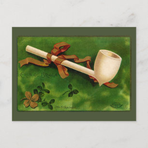 Irish Pipe St. Patrick's Day Vintage Postcard