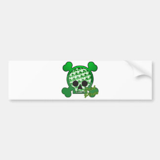 irish pirate skully skull bumper sticker