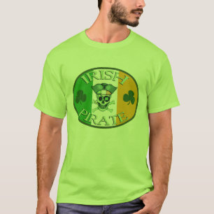 Irish Pirate St. Patrick's Day Flag T-Shirt
