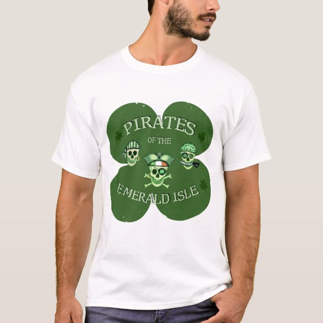 Irish Pirate St. Patrick's Day T-Shirt (Front)