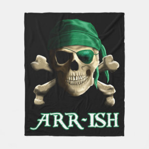 Irish Pirate St Pattys Fleece Blanket
