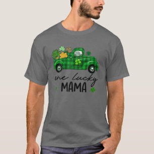 Irish Plaid Truck Shamrocks St Patrick's Day One L T-Shirt