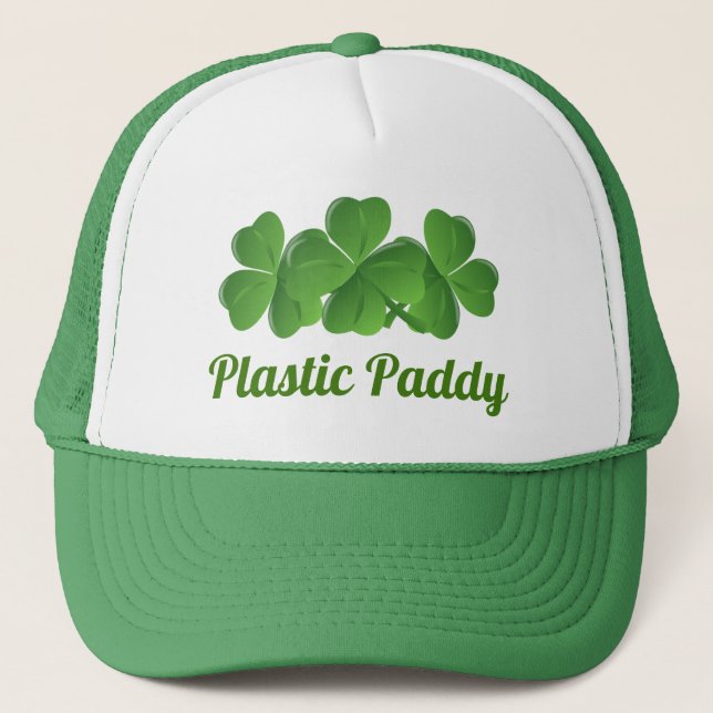 Irish plastic Paddy Trucker Hat (Front)
