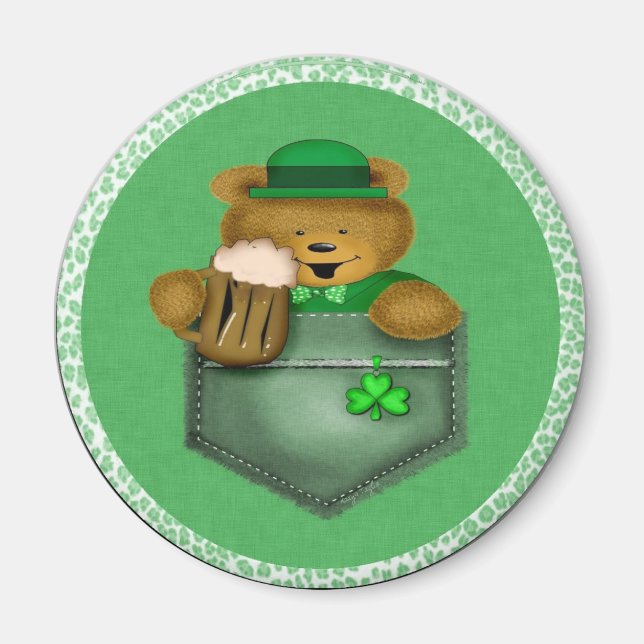 Irish Pocket Bear Magnet (Front)