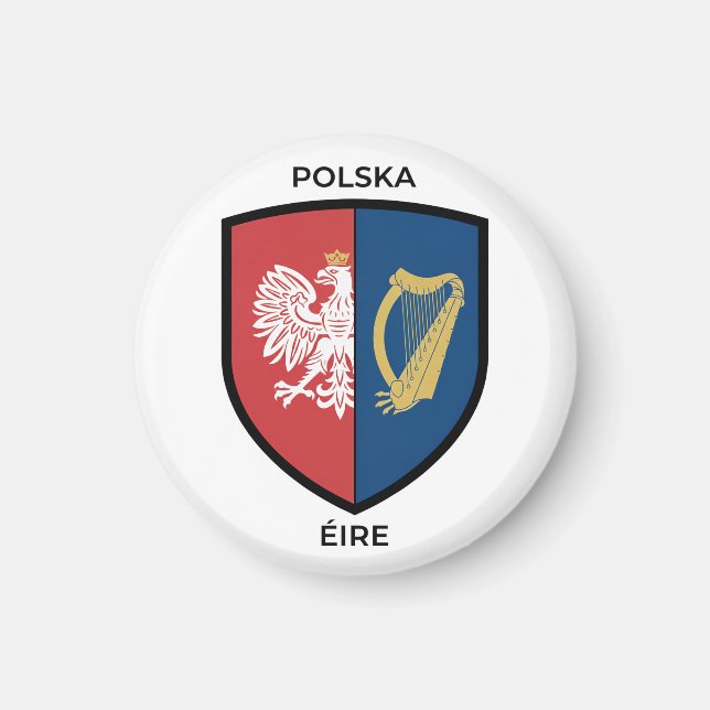 Irish-Polish Heritage Magnet (Front)