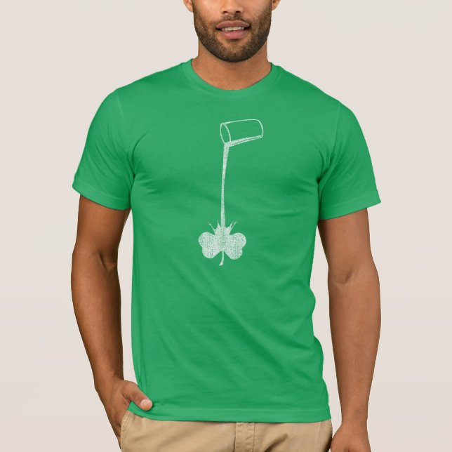 Irish Pour Shamrock T-Shirt (Front)