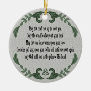 Irish Prayer Blessing Loving Memory Remembrance Ceramic Tree Decoration