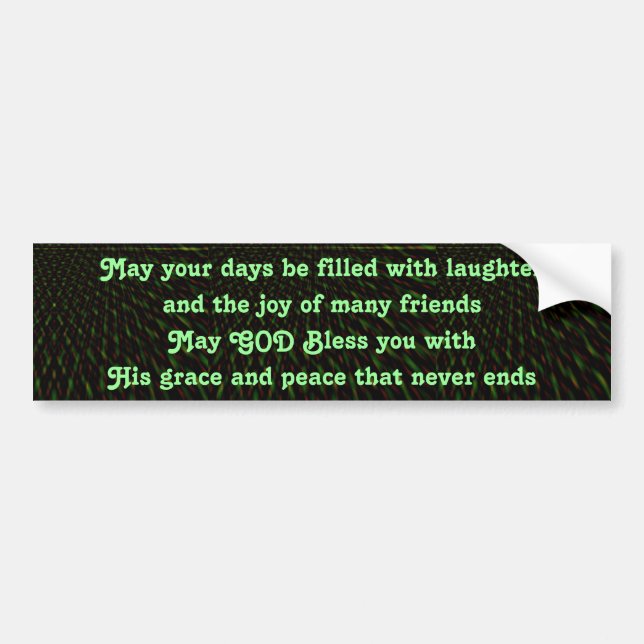 Irish prayer bumper sticker (Front)