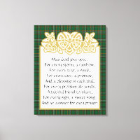 Irish Prayer Celtic Border and Tartan