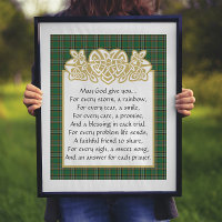 Irish Prayer Celtic Border and Tartan