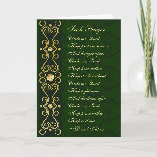 Irish Prayer, Circle me Lord, Card (Front)