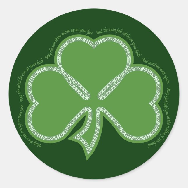 Irish Prayer Classic Round Sticker (Front)