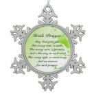 Irish Prayer Hearts and Shamrocks Custom Ornament