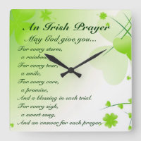 Irish Prayer, Hearts and Shamrocks