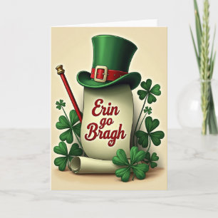 Irish Pride Emerald Top Hat Card