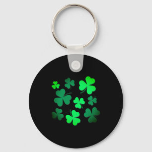 Irish Pride Green Clover Shamrock St Patricks Day Key Ring