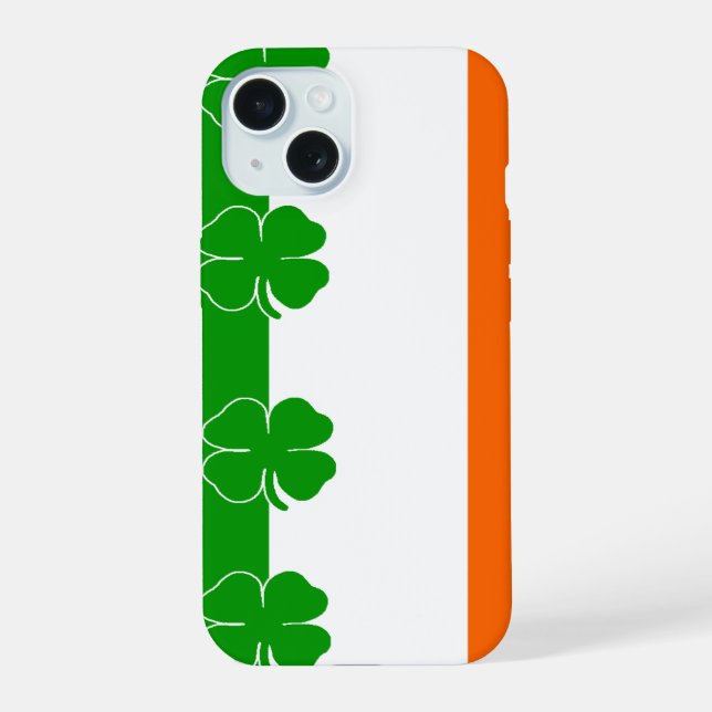 [Irish Pride] Shamrock Flag iPhone 15 Case (Back)
