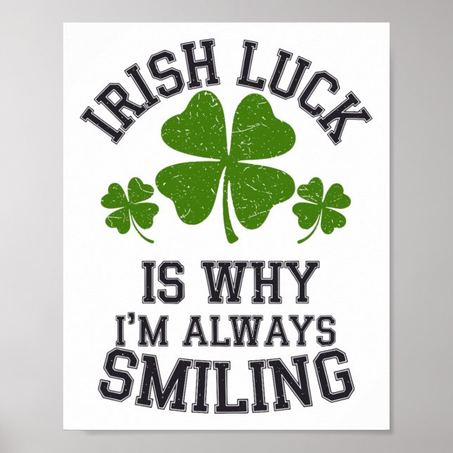 Irish Pride St Patricks Day Shenanigans Shamrock G Poster (Front)
