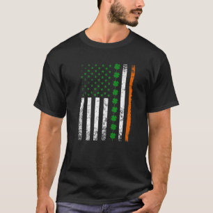Irish Pride Vintage American Flag St Patricks Day T-Shirt