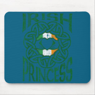 Irish Princess Celtic Knot Claddagh Ring Gift Mouse Pad