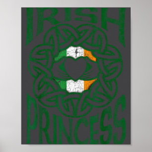 Irish Princess Celtic Knot Claddagh Ring Gift Poster