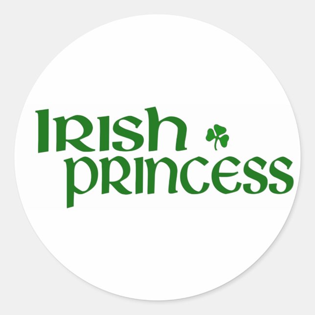 Irish Princess Classic Round Sticker (Front)