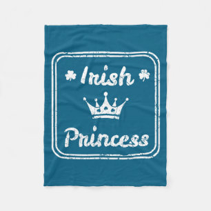 Irish Princess St Patricks Day Fleece Blanket