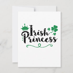 Irish Princess Women St Patrick's Day Script Holiday Card