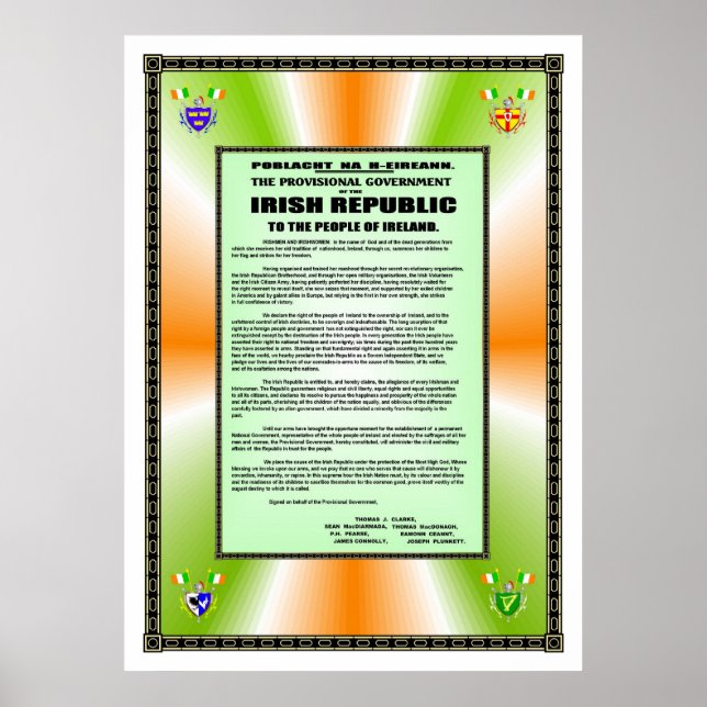IRISH PROCLOMATION POSTER (Front)