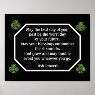 Irish Proverb -Best Day -- Art Print