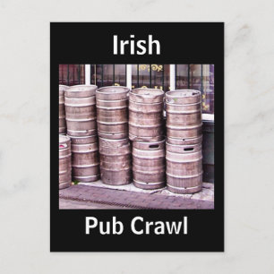 Irish Pub Crawl Postcard