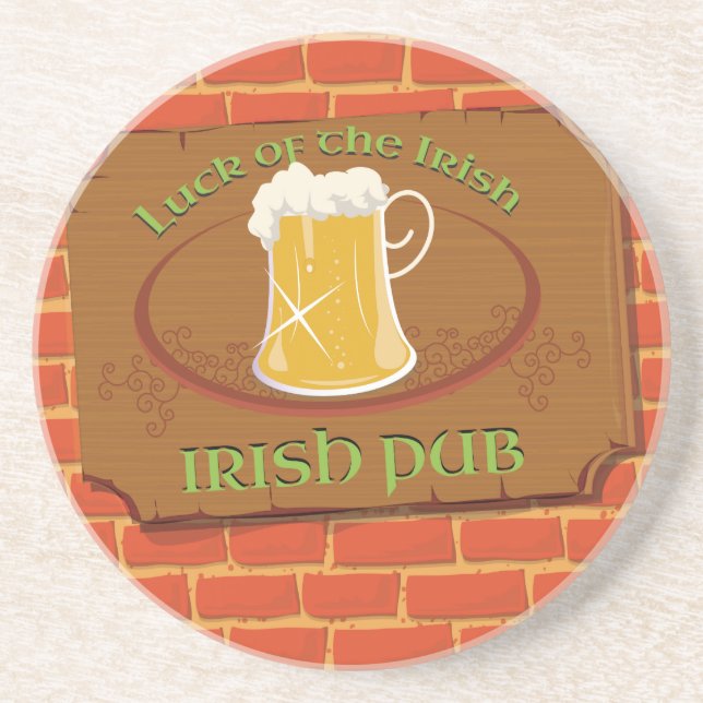 Irish Pub Sign Coaster (Front)