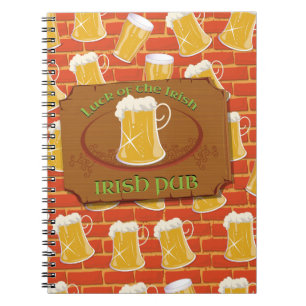 Irish Pub Sign Spiral Notebook