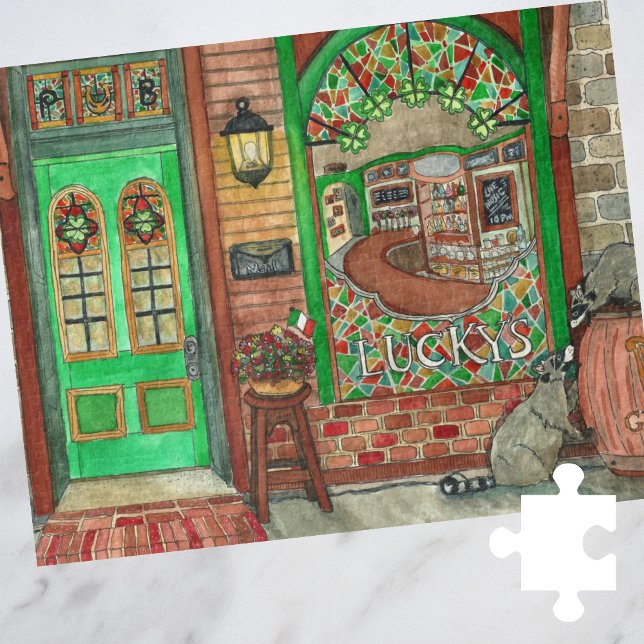 Irish Pub Watercolor Jigsaw Puzzle (Irish Pub Watercolor)