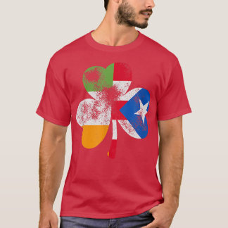 Irish Puerto Rican Shamrock Puerto Rico Flag St Pa T-Shirt