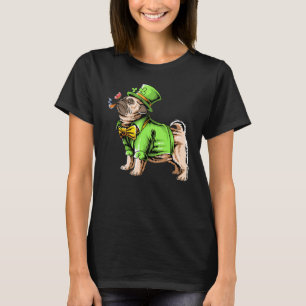 Irish Pug St Patrick's Day Funny Leprechaun Puppy T-Shirt