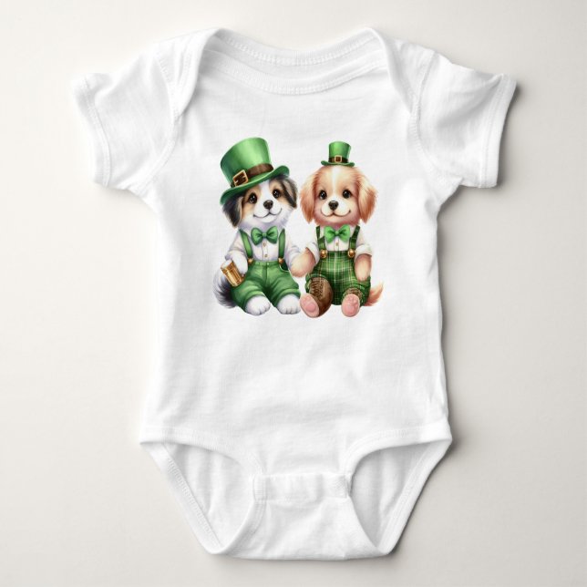 Irish Pup  Baby Bodysuit (Front)
