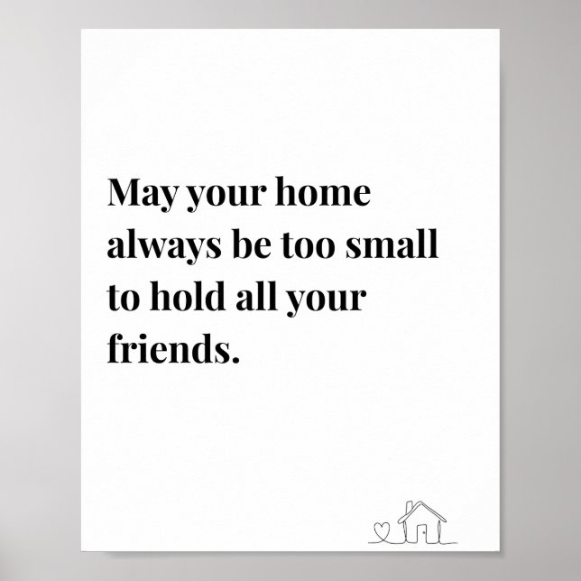 Irish Quote Poster, may your home always Poster (Front)