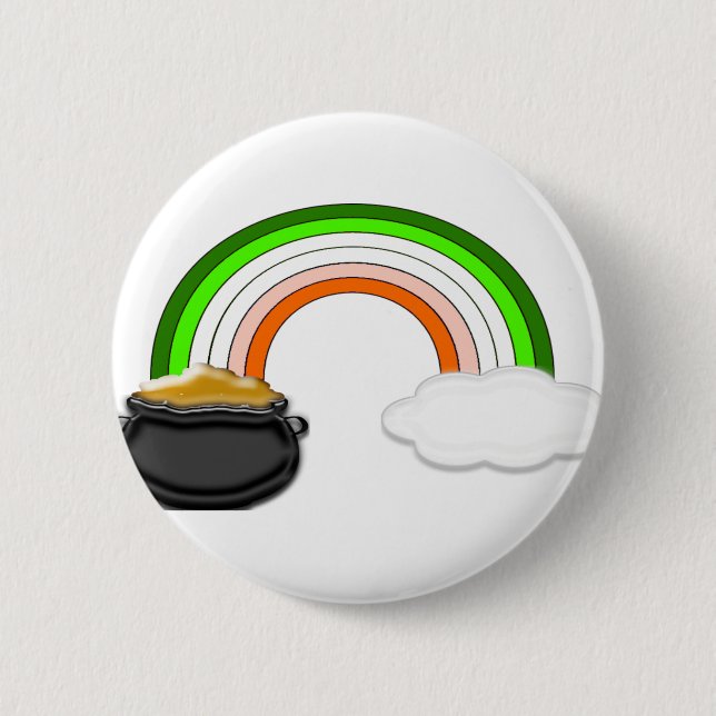 Irish Rainbow 6 Cm Round Badge (Front)