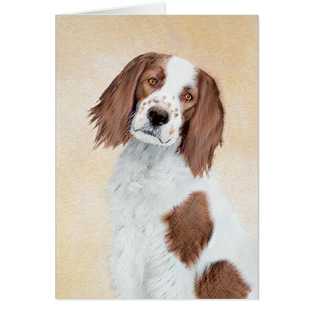 Irish Red and White Setter Painting - Original Art (Front)