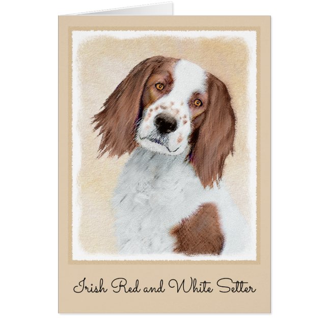 Irish Red and White Setter Painting - Original Art (Front)