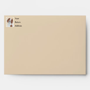 Irish Red and White Setter Painting - Original Art Envelope